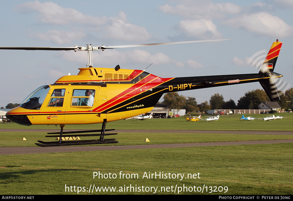 Aircraft Photo of D-HIPY | Bell 206B-3 JetRanger III | Air Lloyd | AirHistory.net #13209