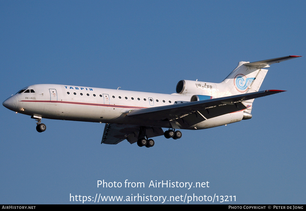 Aircraft Photo of UR-CER | Yakovlev Yak-42D | Tavrey Airlines | AirHistory.net #13211