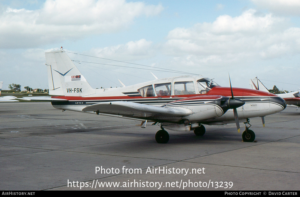 Aircraft Photo of VH-FSK | Piper PA-23-250 Aztec C | AirHistory.net #13239