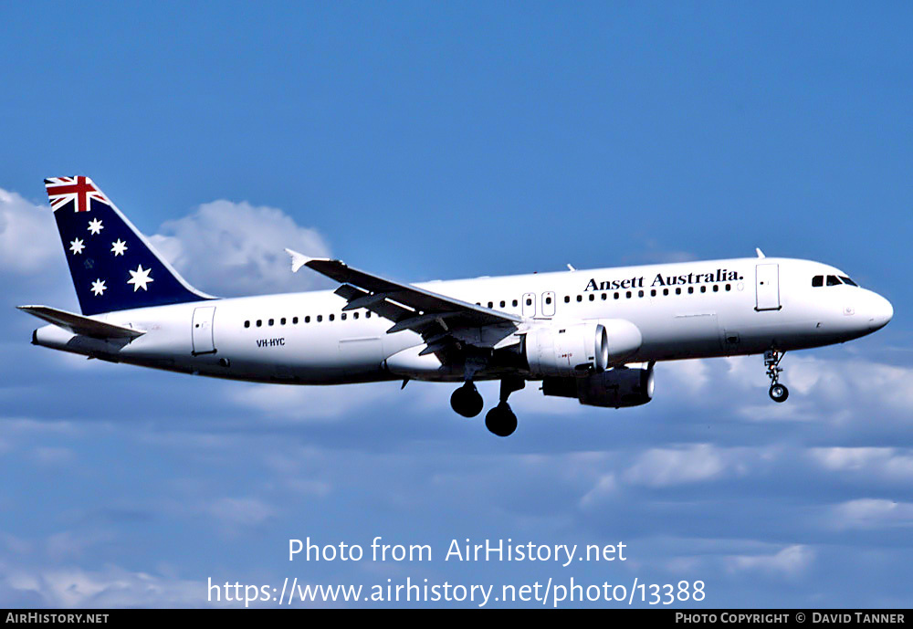 Aircraft Photo of VH-HYC | Airbus A320-211 | Ansett Australia | AirHistory.net #13388