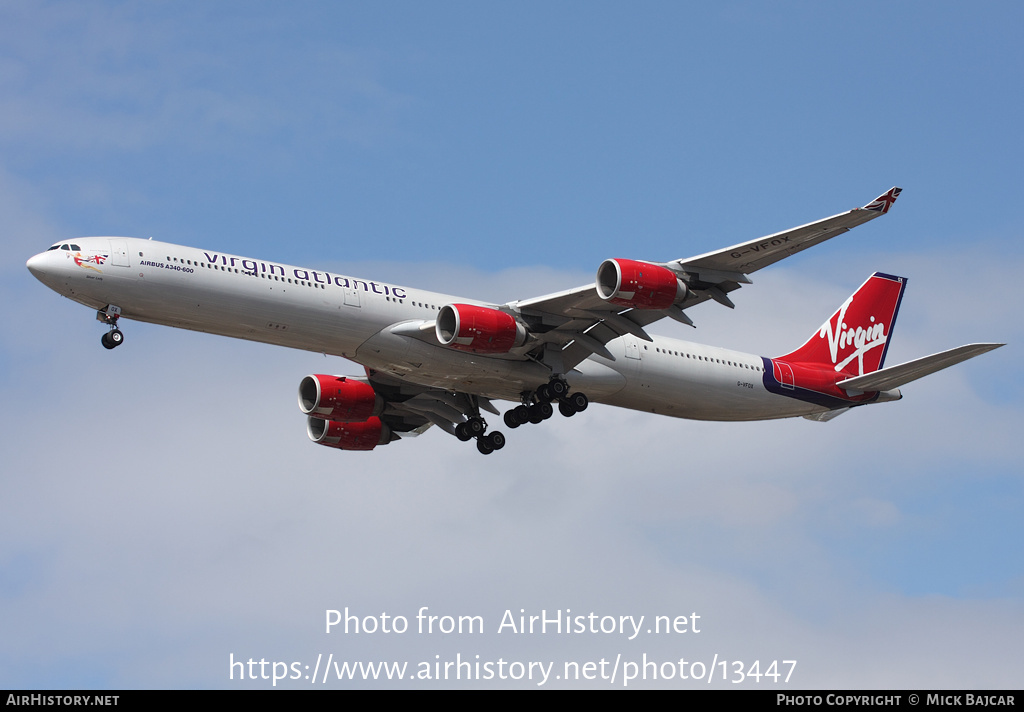 Aircraft Photo of G-VFOX | Airbus A340-642 | Virgin Atlantic Airways | AirHistory.net #13447