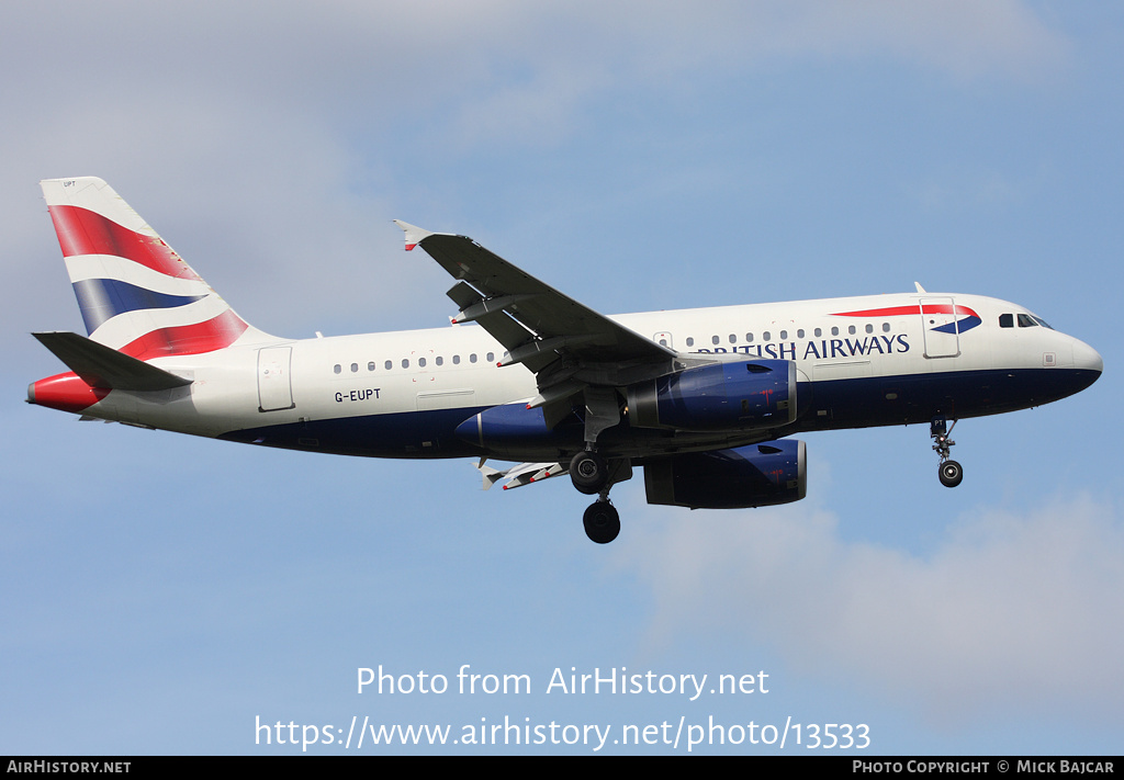 Aircraft Photo of G-EUPT | Airbus A319-131 | British Airways | AirHistory.net #13533