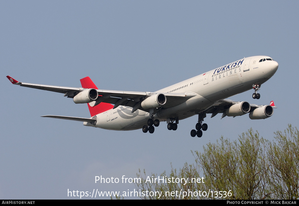 Aircraft Photo of TC-JDJ | Airbus A340-311 | Turkish Airlines | AirHistory.net #13536