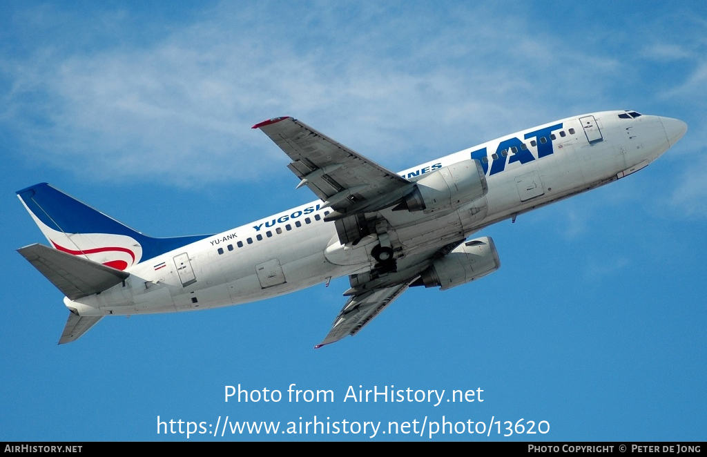 Aircraft Photo of YU-ANK | Boeing 737-3H9 | JAT Yugoslav Airlines - Jugoslovenski Aerotransport | AirHistory.net #13620