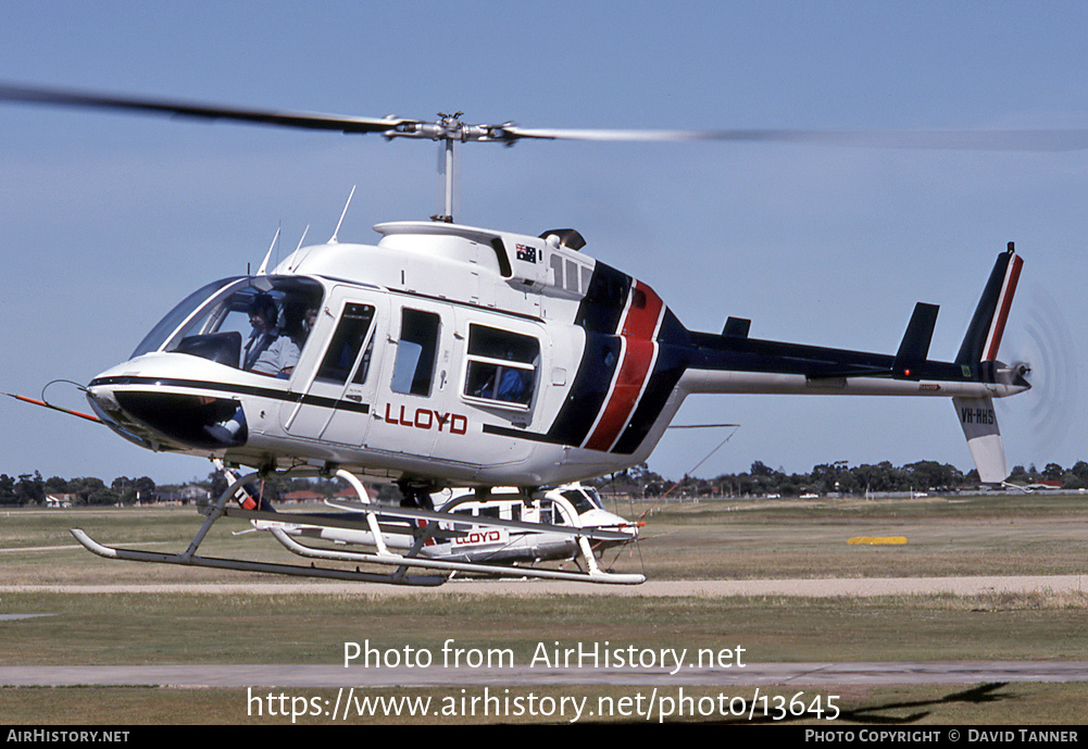 Aircraft Photo of VH-HHS | Bell 206L-1 LongRanger II | Lloyd Helicopters | AirHistory.net #13645