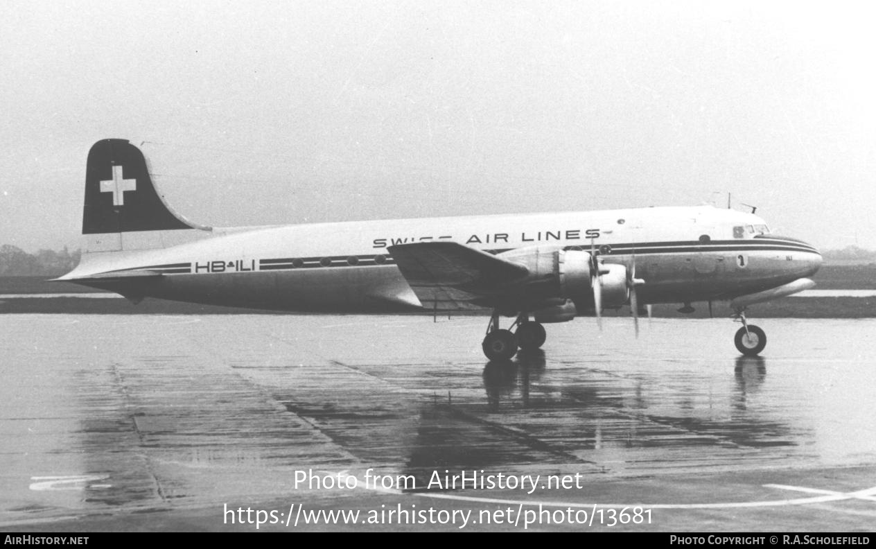 Aircraft Photo of HB-ILI | Douglas DC-4-1009 | Swissair - Swiss Air Lines | AirHistory.net #13681