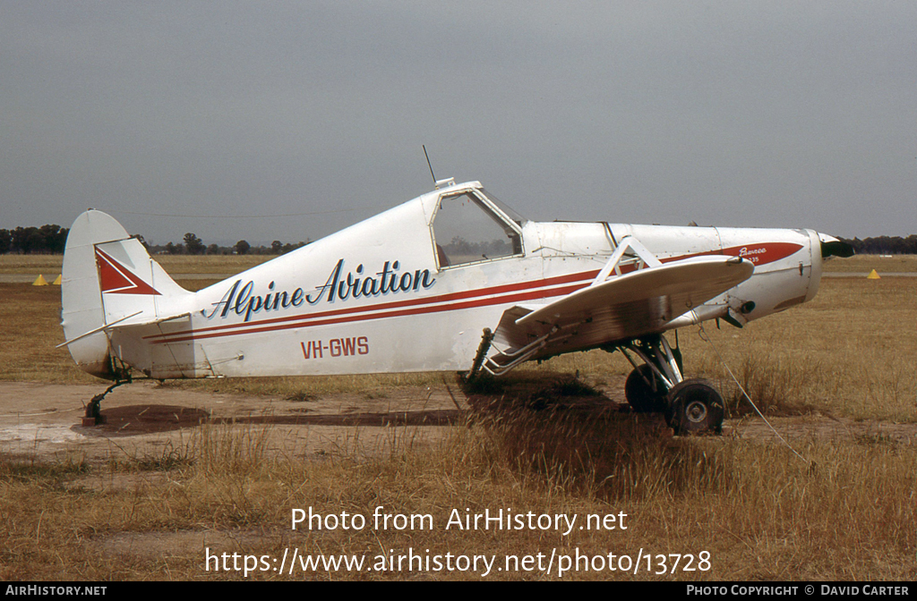 Aircraft Photo of VH-GWS | Piper PA-25-235 Pawnee 235 A1 | Alpine Aviation | AirHistory.net #13728