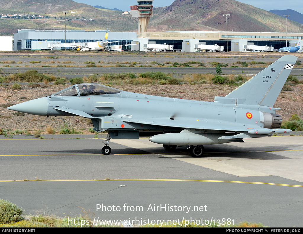 Aircraft Photo of C.16-58 | Eurofighter EF-2000 Typhoon S | Spain - Air Force | AirHistory.net #13881