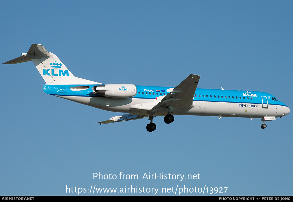 Aircraft Photo of PH-LMV | Fokker 100 (F28-0100) | KLM Cityhopper | AirHistory.net #13927