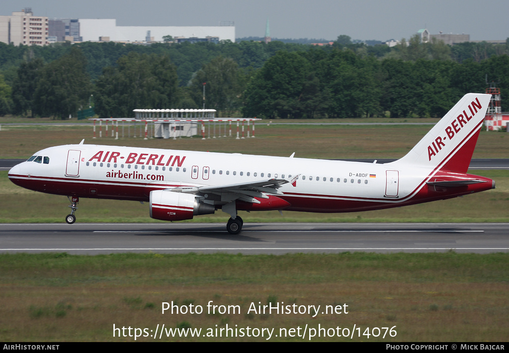 Aircraft Photo of D-ABDF | Airbus A320-214 | Air Berlin | AirHistory.net #14076