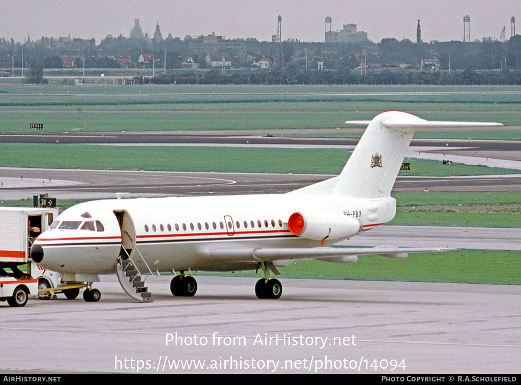 Aircraft Photo of PH-PBX | Fokker F28-1000 Fellowship | Netherlands Government | AirHistory.net #14094