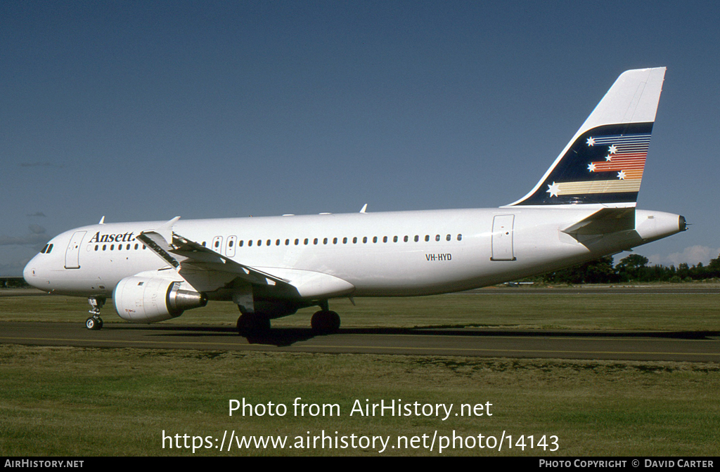 Aircraft Photo of VH-HYD | Airbus A320-211 | Ansett | AirHistory.net #14143