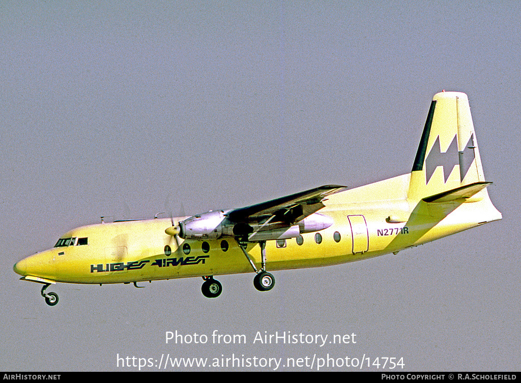 Aircraft Photo of N2771R | Fairchild F-27A | Hughes Airwest | AirHistory.net #14754