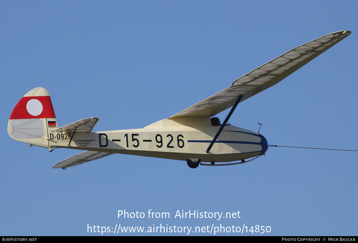 Aircraft Photo of D-0926 / D-15-926 | Göppingen Gö-1 Wolf | AirHistory.net #14850