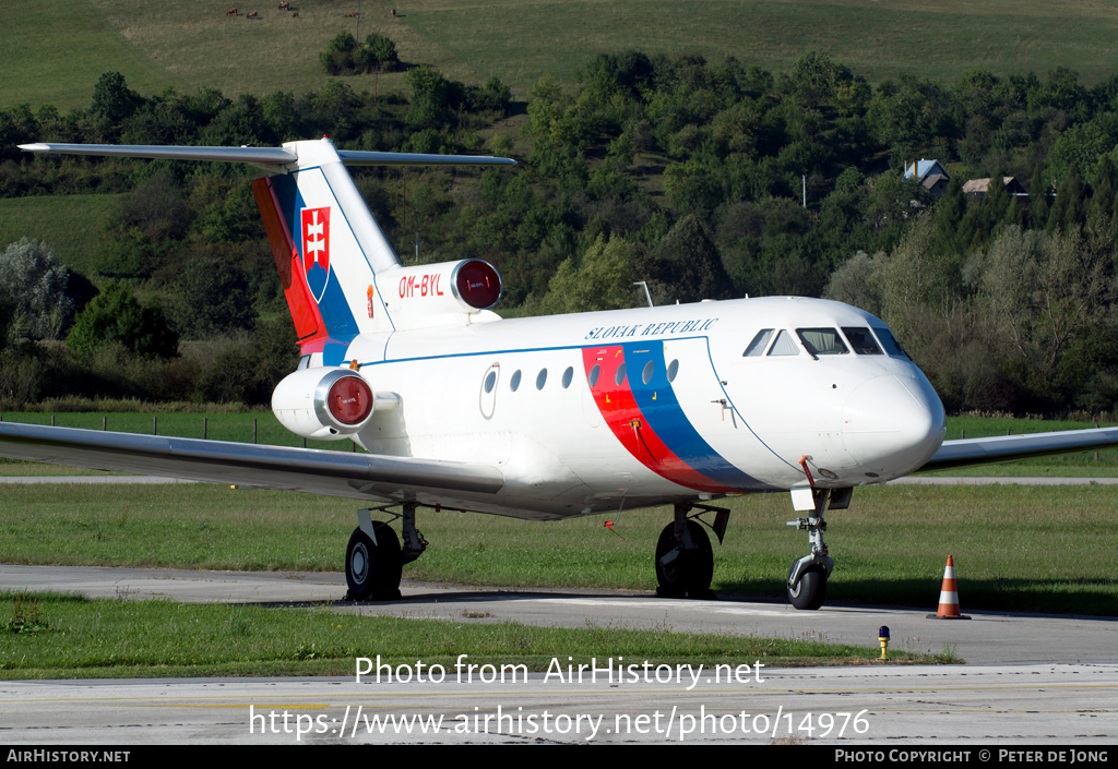 Aircraft Photo of OM-BYL | Yakovlev Yak-40 | Slovakia - Government | AirHistory.net #14976