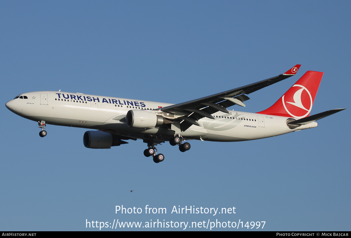 Aircraft Photo of TC-JND | Airbus A330-203 | Turkish Airlines | AirHistory.net #14997