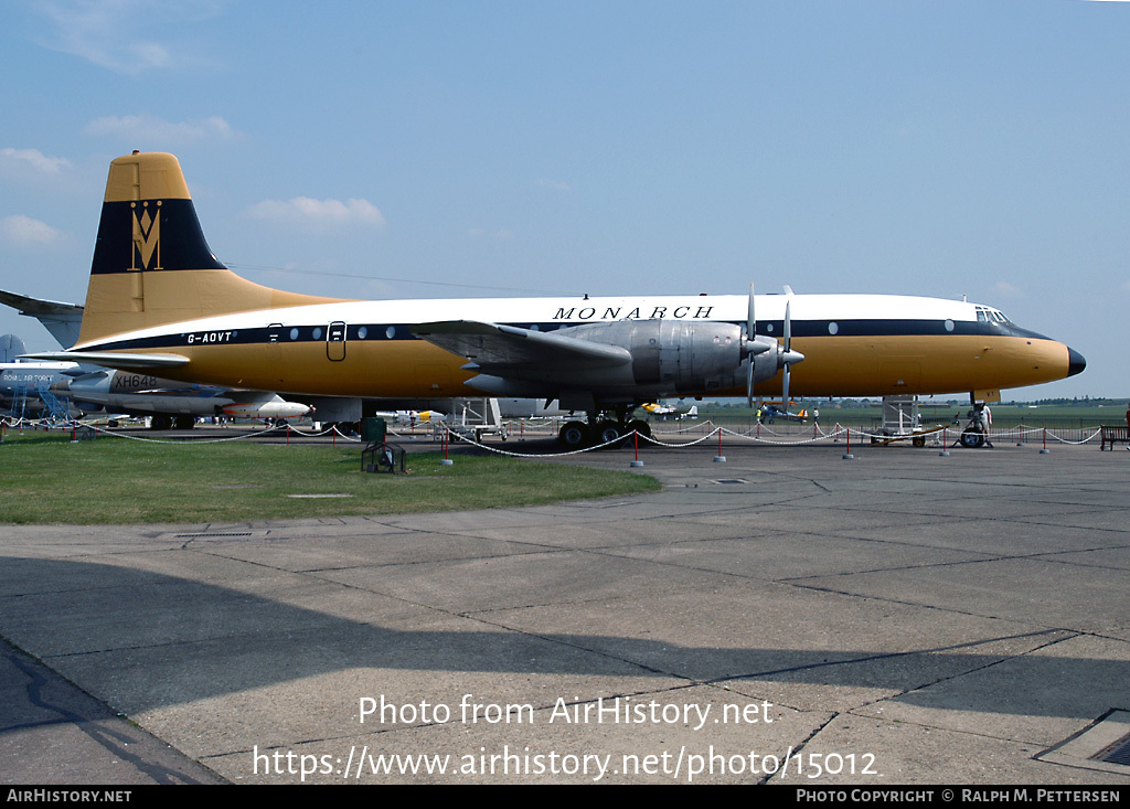 Aircraft Photo of G-AOVT | Bristol 175 Britannia 312 | Monarch Airlines | AirHistory.net #15012