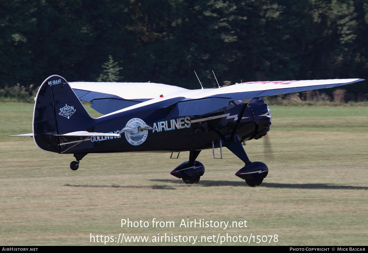 Aircraft Photo of N18442 / NC18442 | Stinson SR-9C Reliant | Gullwing Airlines | AirHistory.net #15078