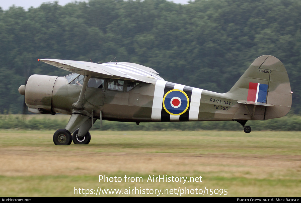 Aircraft Photo of N1943S / FB735 | Stinson AT-19 Reliant (V-77) | UK - Navy | AirHistory.net #15095