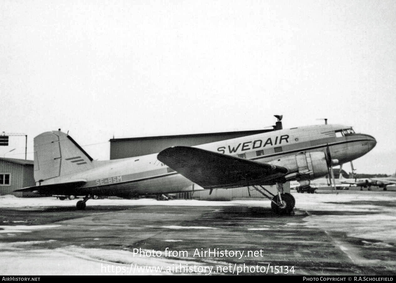 Aircraft Photo of SE-BSM | Douglas C-53 Skytrooper | Swedair | AirHistory.net #15134