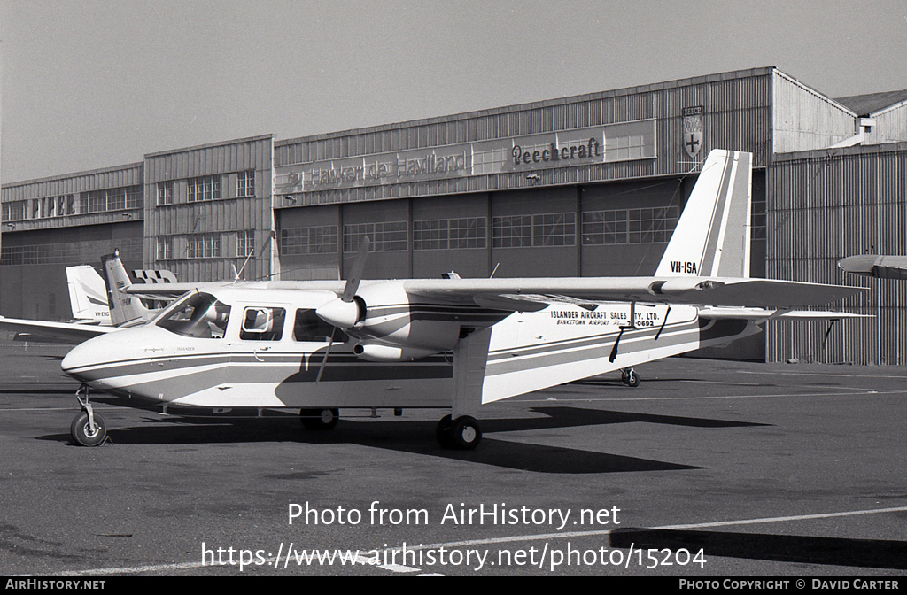 Aircraft Photo of VH-ISA | Britten-Norman BN-2A Islander | AirHistory.net #15204