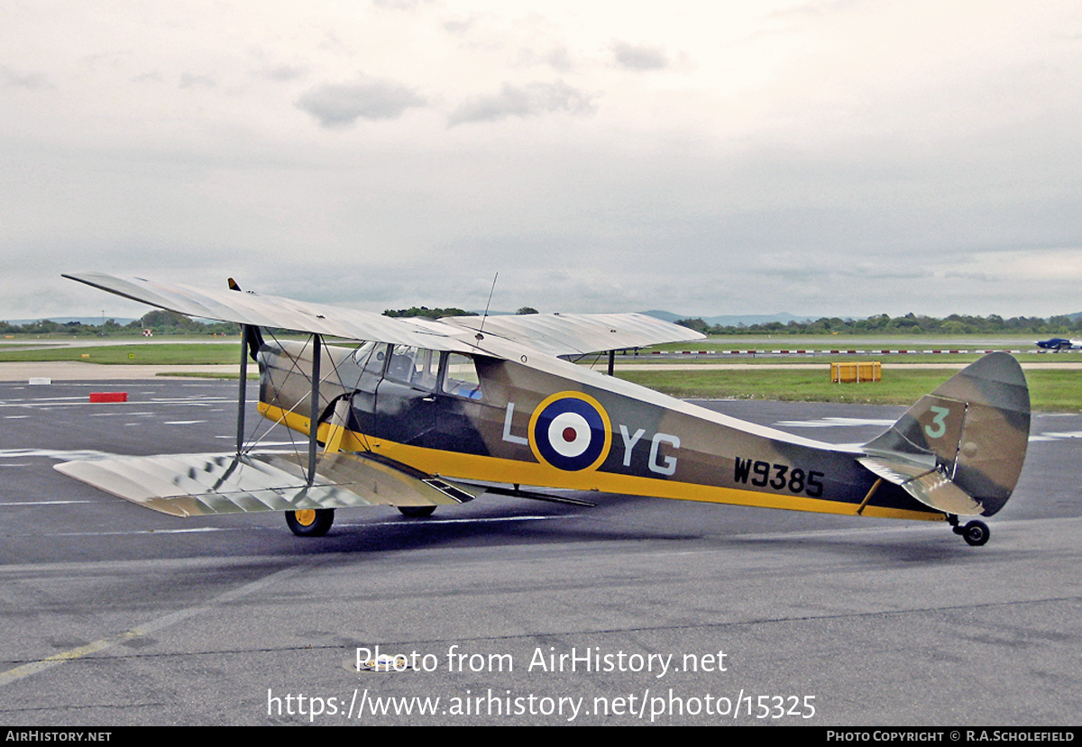 Aircraft Photo of G-ADND / W9385 | De Havilland D.H. 87B Hornet Moth | UK - Air Force | AirHistory.net #15325