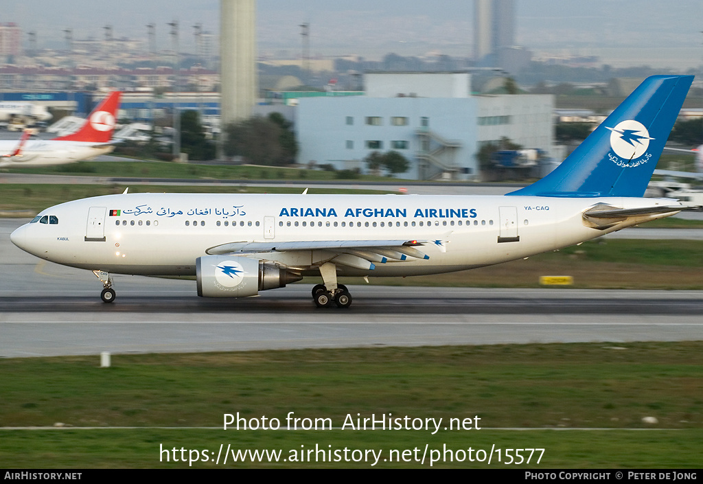 Aircraft Photo of YA-CAQ | Airbus A310-304 | Ariana Afghan Airlines | AirHistory.net #15577