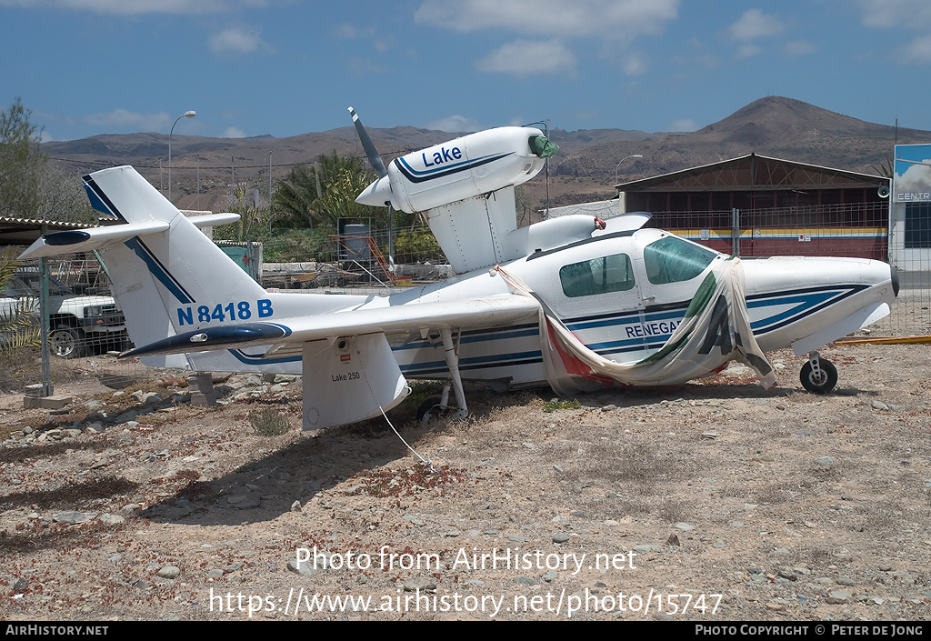 Aircraft Photo of N8418B | Lake LA-250 Renegade | AirHistory.net #15747