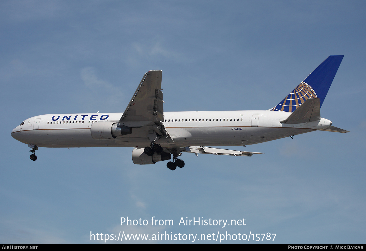 Aircraft Photo of N661UA | Boeing 767-322/ER | United Airlines | AirHistory.net #15787