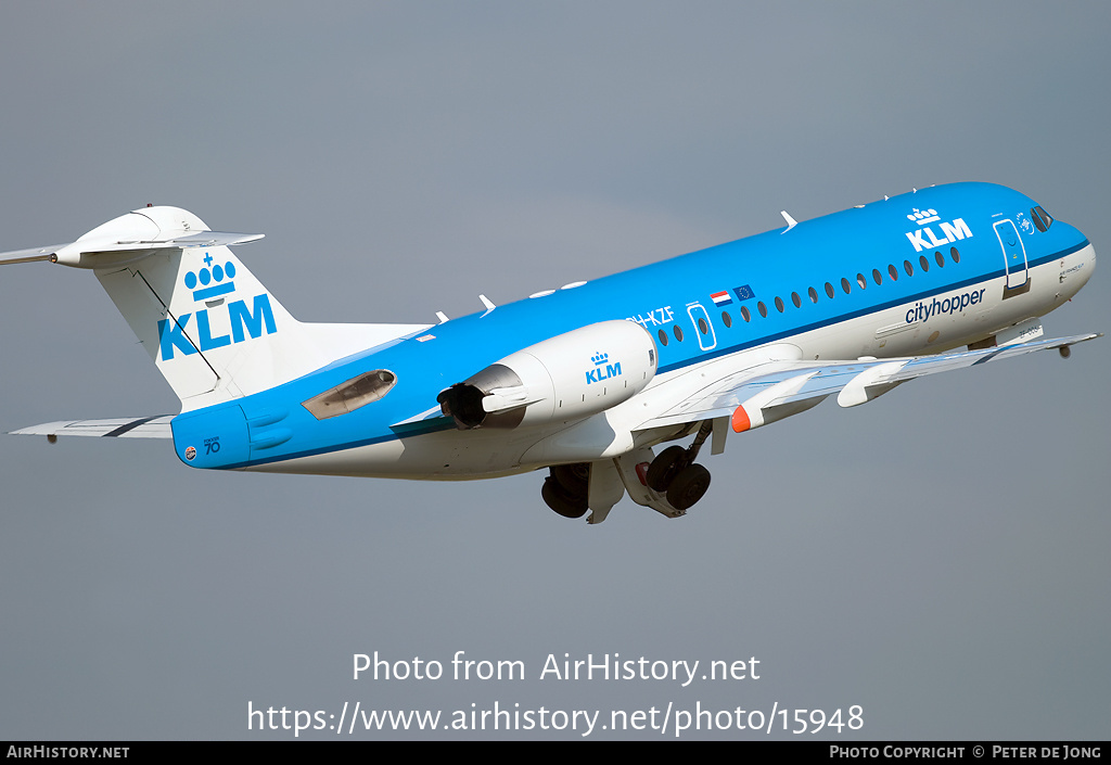 Aircraft Photo of PH-KZF | Fokker 70 (F28-0070) | KLM Cityhopper | AirHistory.net #15948