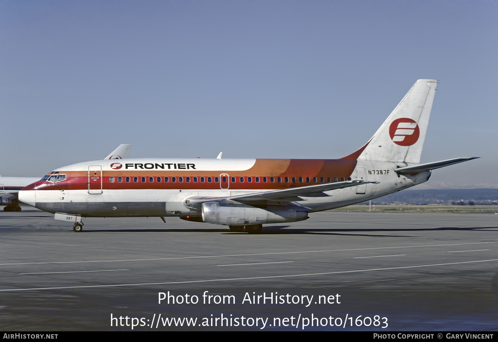 Aircraft Photo of N7387F | Boeing 737-214 | Frontier Airlines | AirHistory.net #16083