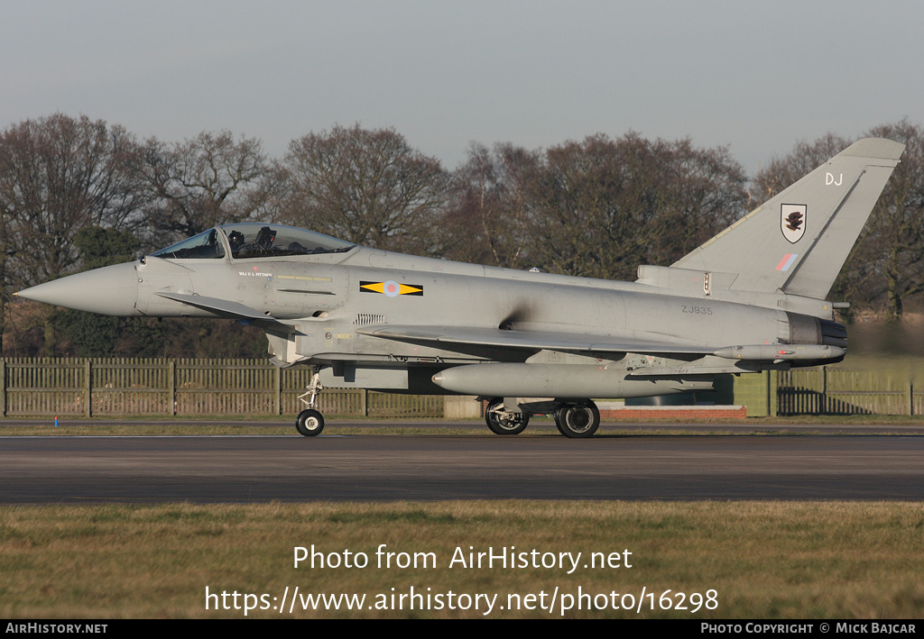 Aircraft Photo of ZJ935 | Eurofighter EF-2000 Typhoon FGR4 | UK - Air Force | AirHistory.net #16298