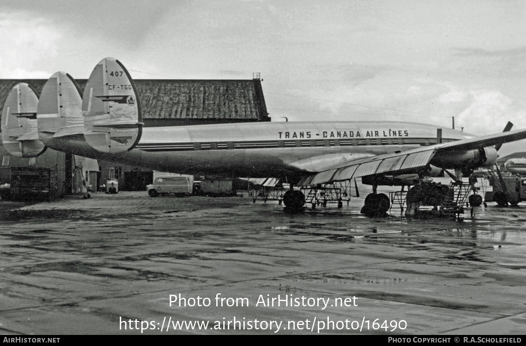 Aircraft Photo of CF-TGG | Lockheed L-1049E Super Constellation | Trans-Canada Air Lines - TCA | AirHistory.net #16490