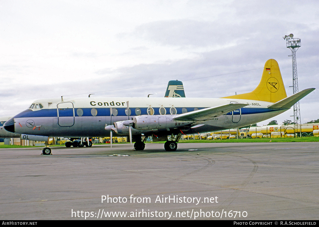 Aircraft Photo of D-ANOL | Vickers 814 Viscount | Condor Flugdienst | AirHistory.net #16710