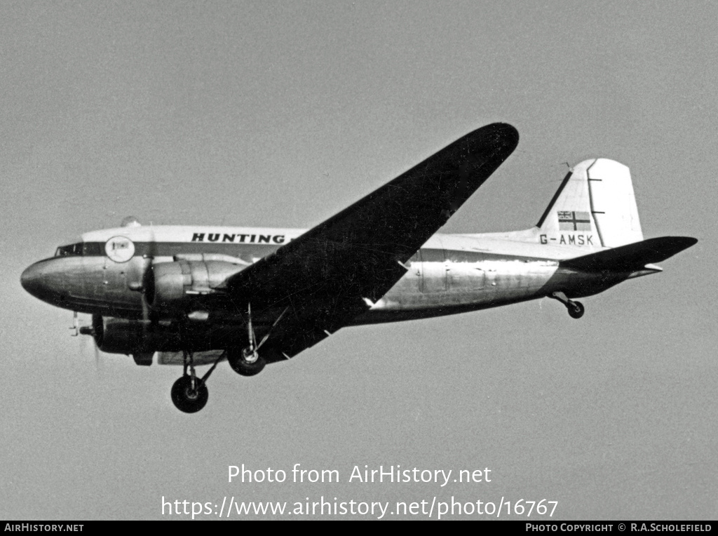 Aircraft Photo of G-AMSK | Douglas C-47B Dakota Mk.4 | Hunting-Clan Air Transport | AirHistory.net #16767