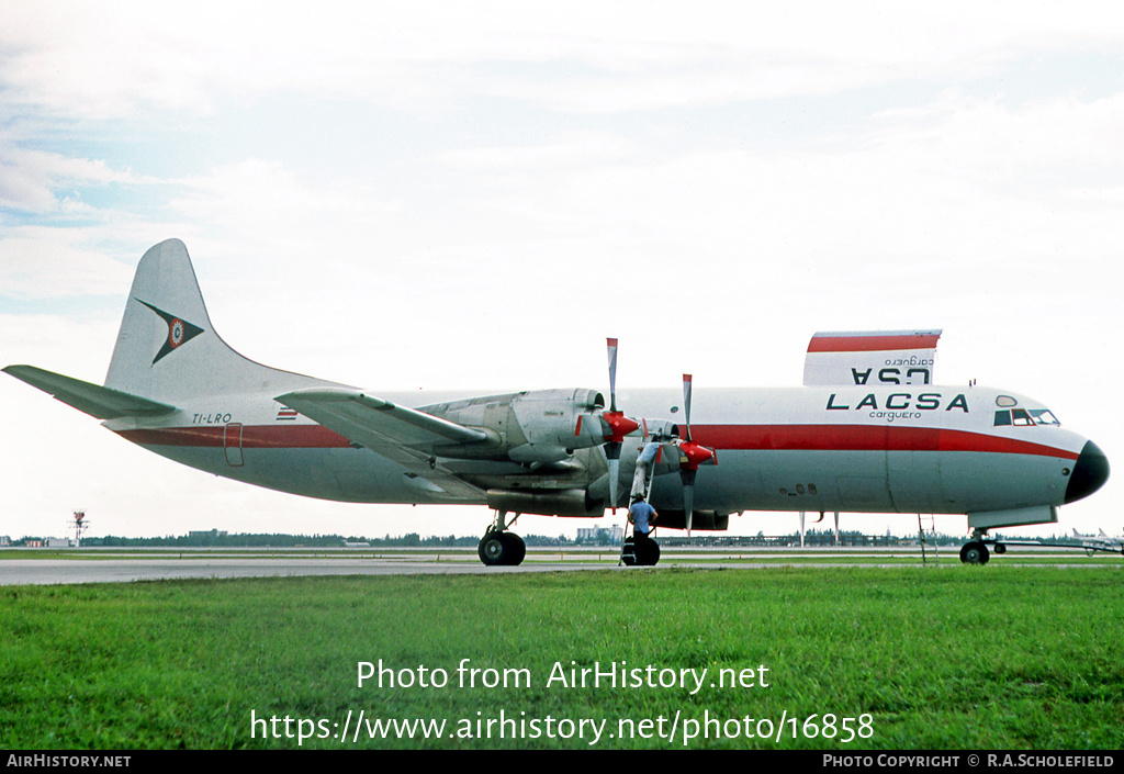 Aircraft Photo of TI-LRO | Lockheed L-188C(F) Electra | LACSA - Líneas Aéreas de Costa Rica | AirHistory.net #16858