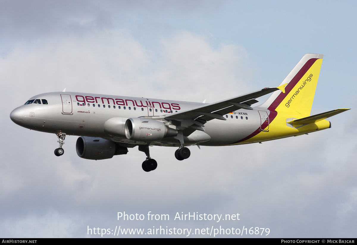 Aircraft Photo of D-AKNN | Airbus A319-112 | Germanwings | AirHistory.net #16879