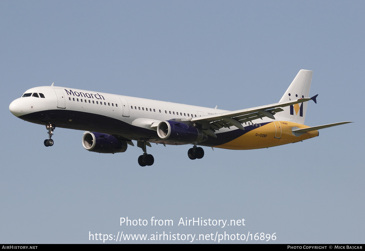 Aircraft Photo of G-OZBF | Airbus A321-231 | Monarch Airlines | AirHistory.net #16896