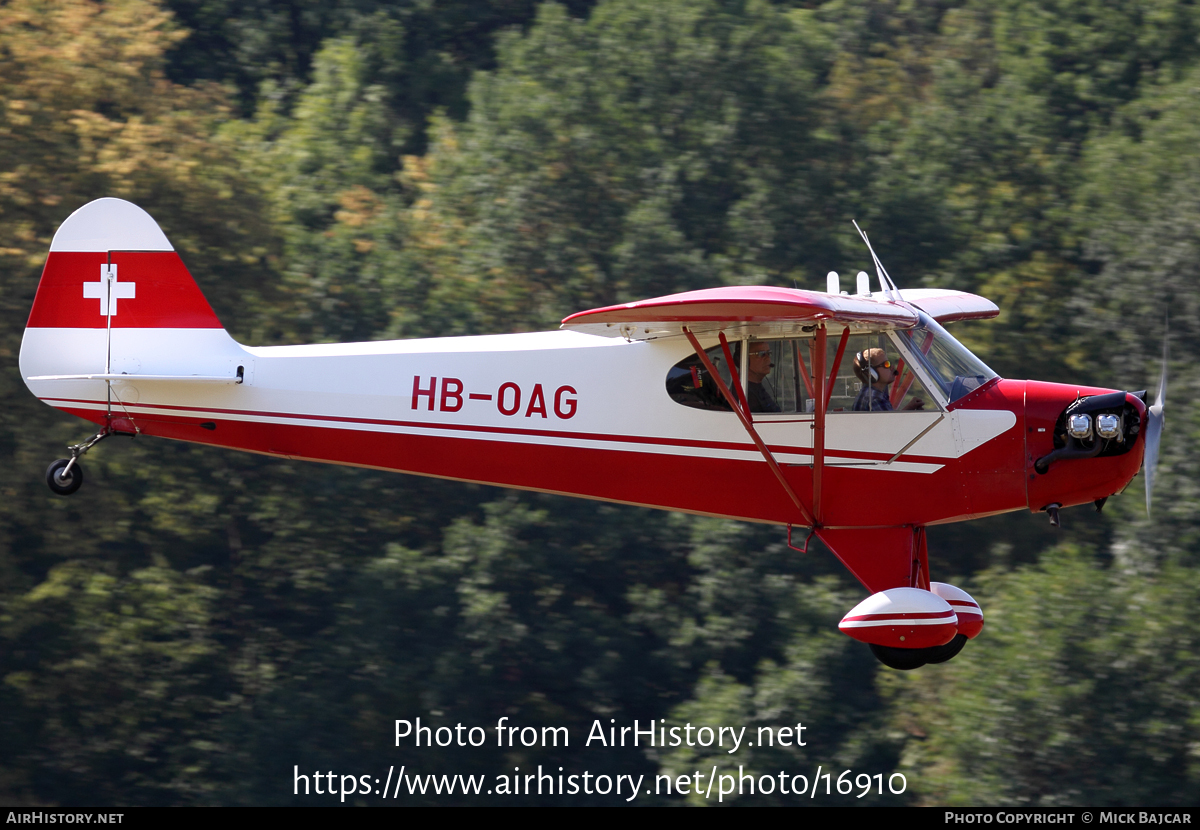 Aircraft Photo of HB-OAG | Piper J-3C-65 Cub | AirHistory.net #16910