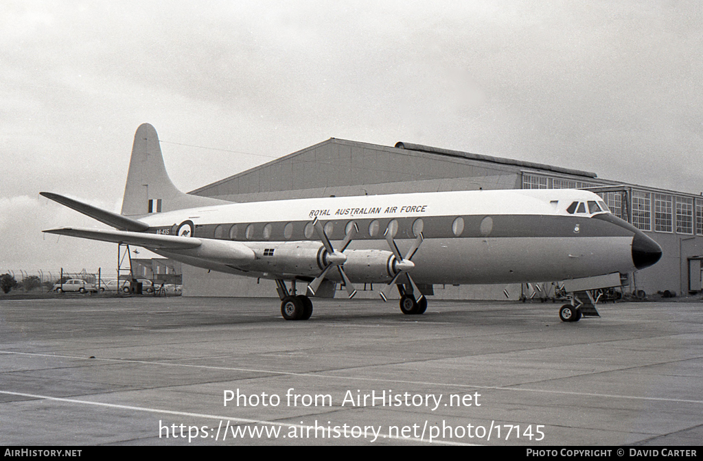 Aircraft Photo of A6-435 | Vickers 836 Viscount | Australia - Air Force | AirHistory.net #17145