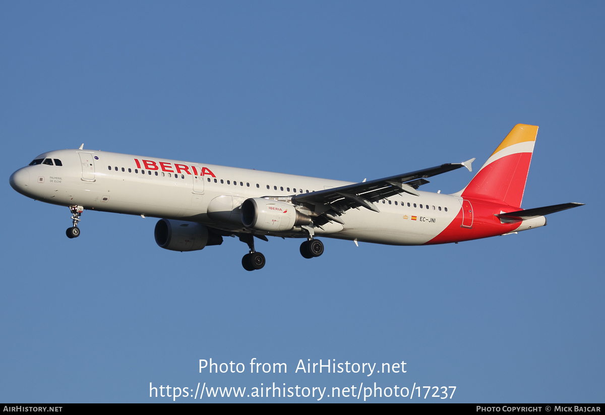 Aircraft Photo of EC-JNI | Airbus A321-211 | Iberia | AirHistory.net #17237