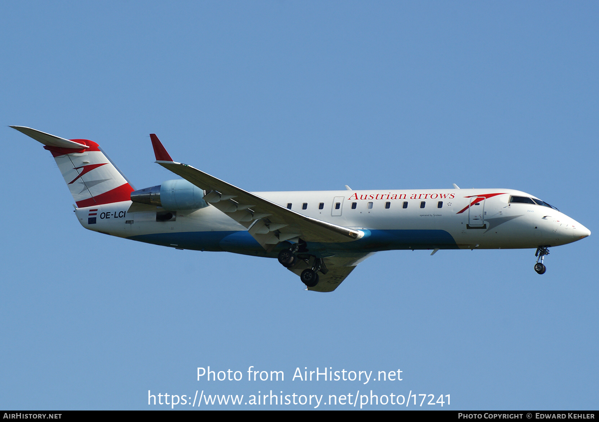 Aircraft Photo of OE-LCI | Canadair CRJ-200LR (CL-600-2B19) | Austrian Arrows | AirHistory.net #17241