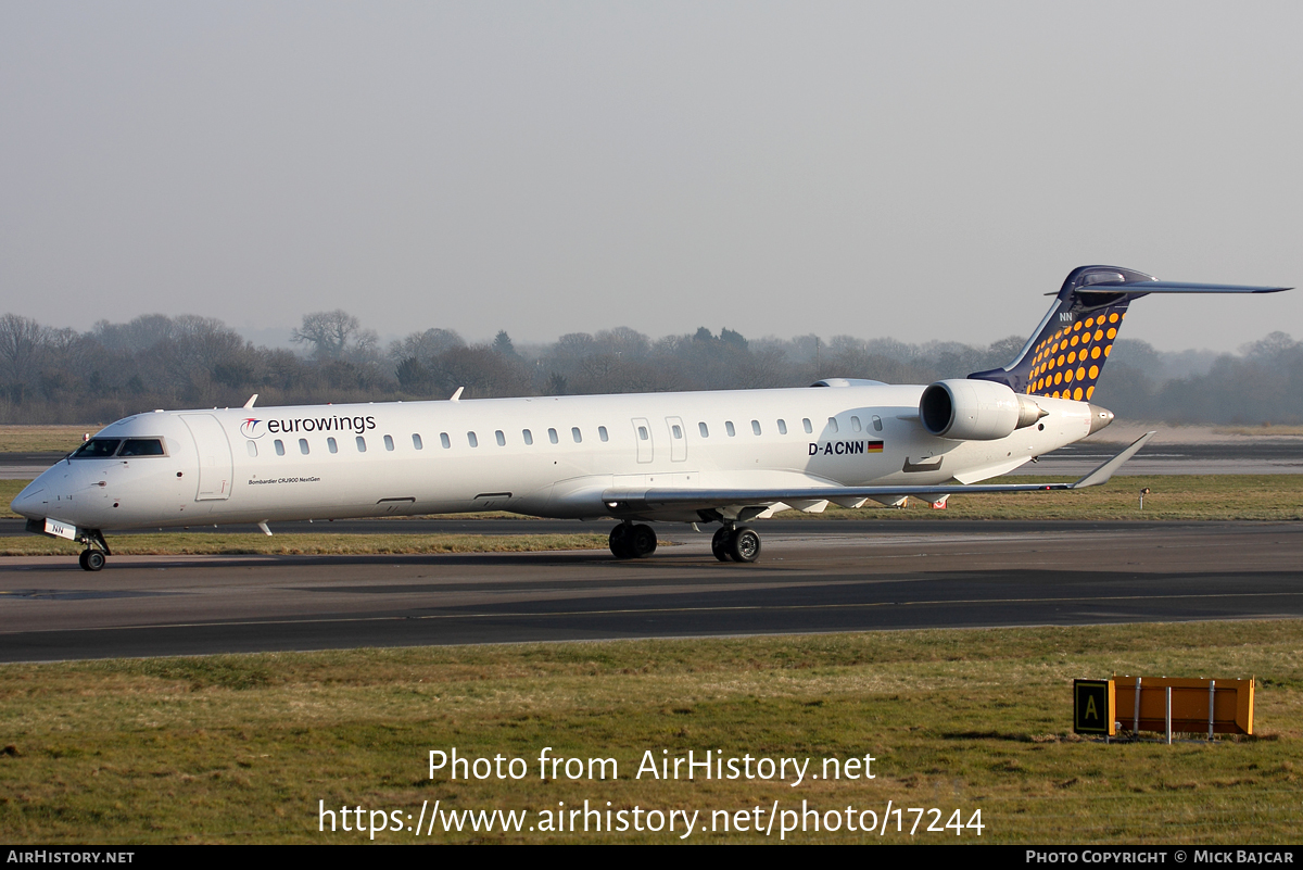 Aircraft Photo of D-ACNN | Bombardier CRJ-900LR NG (CL-600-2D24) | Eurowings | AirHistory.net #17244