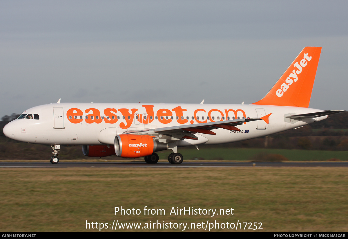 Aircraft Photo of G-EZFC | Airbus A319-111 | EasyJet | AirHistory.net #17252