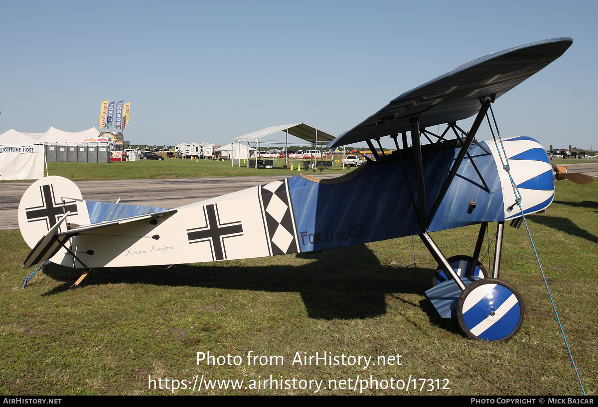 Aircraft Photo of No Reg / 657/18 | Fokker D.VIII (replica) | AirHistory.net #17312