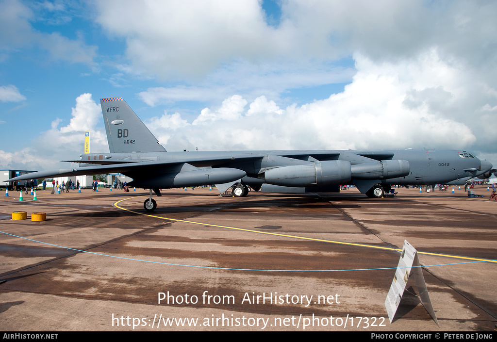 Aircraft Photo of 60-0042 / AF60-042 | Boeing B-52H Stratofortress | USA - Air Force | AirHistory.net #17322