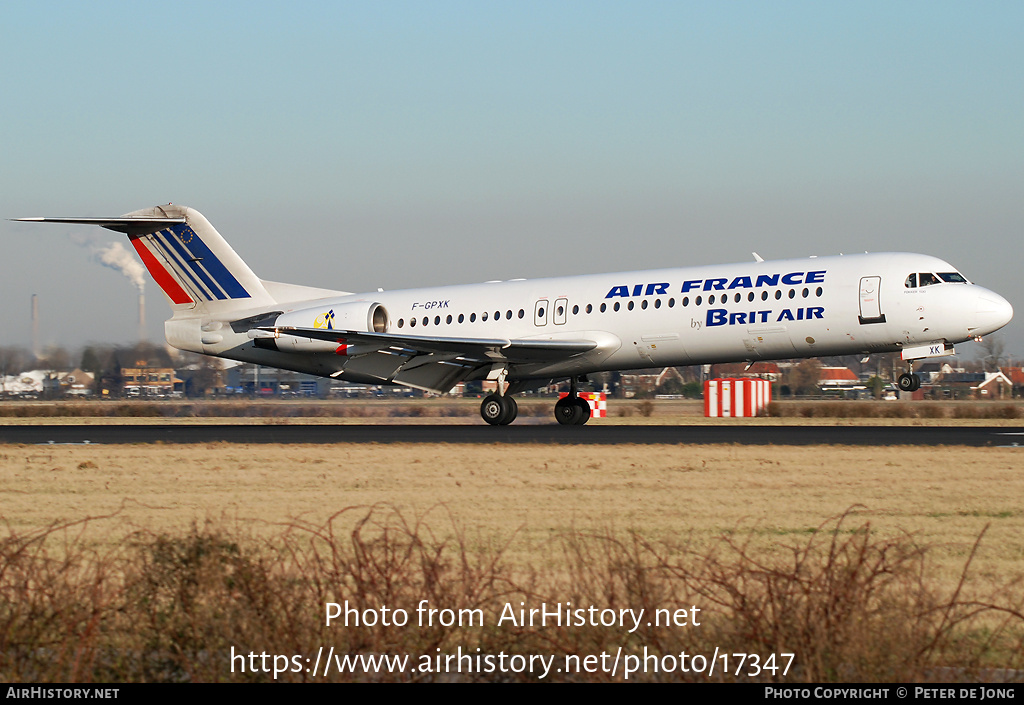 Aircraft Photo of F-GPXK | Fokker 100 (F28-0100) | Air France | AirHistory.net #17347