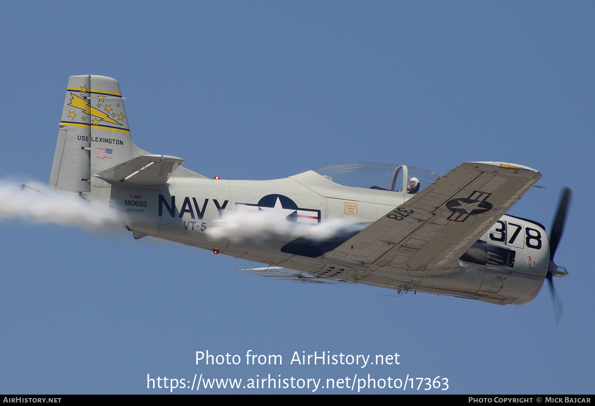 Aircraft Photo of N78378 / NX78378 / 140658 | North American T-28C Trojan | USA - Navy | AirHistory.net #17363