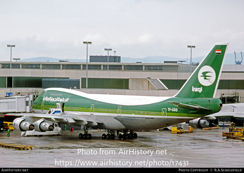 Aircraft Photo of YI-AGO | Boeing 747-270C/SCD | Iraqi Airways | AirHistory.net #17431