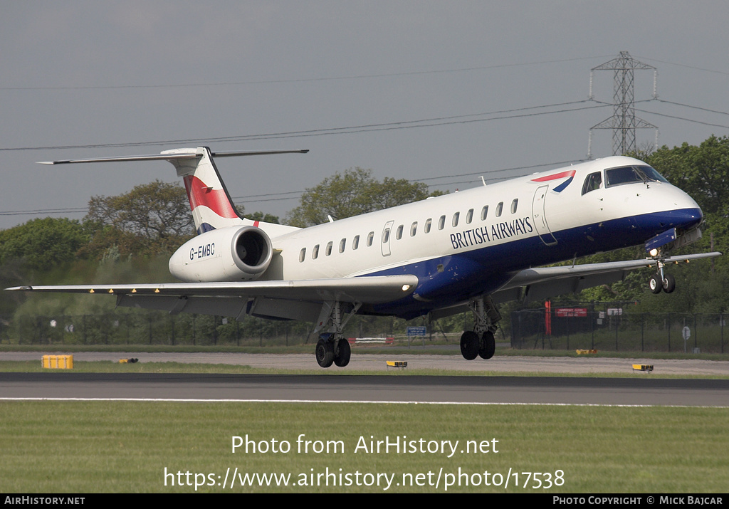 Aircraft Photo of G-EMBC | Embraer ERJ-145EU (EMB-145EU) | British Airways | AirHistory.net #17538